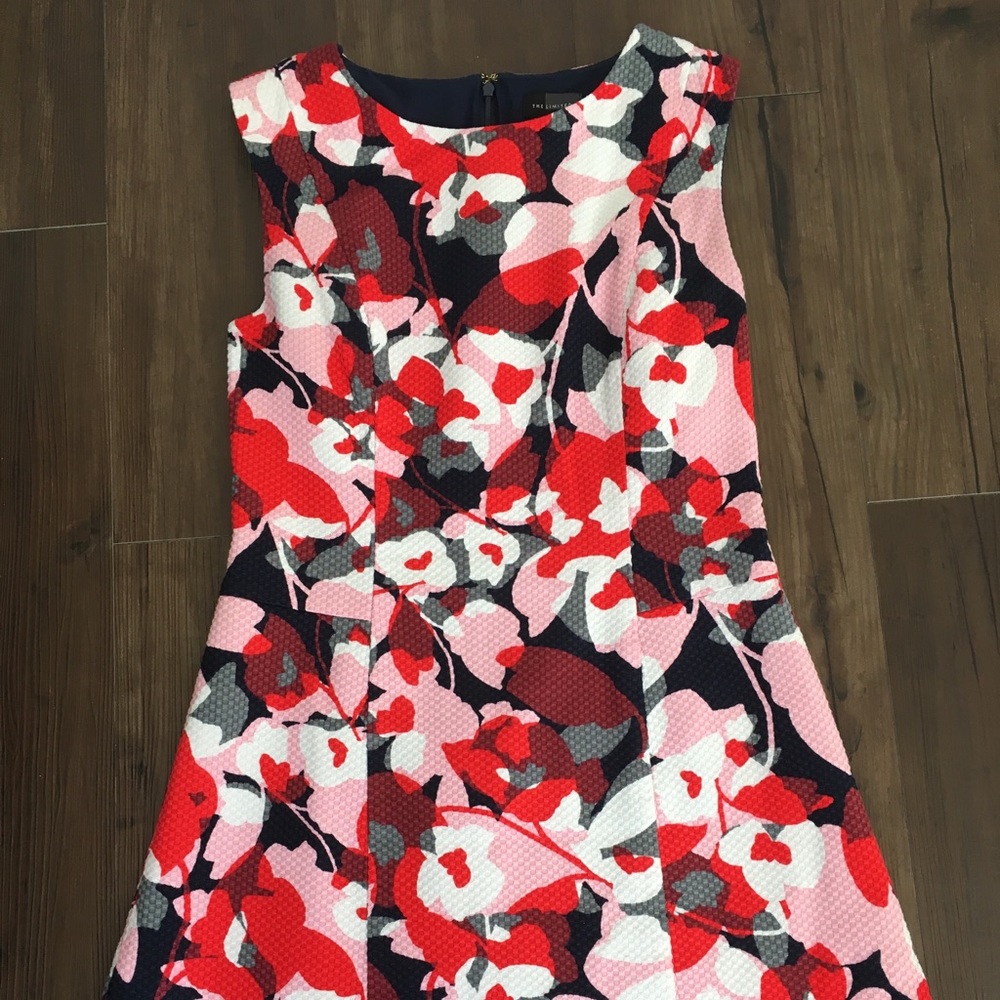 The Limited quilted floral pattern dress